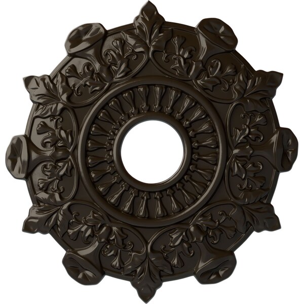 Ekena Millwork Preston Ceiling Medallion (Fits Canopies up to 4"), Hnd-Painted Stone Hearth, 17 1/2"OD x 4"ID x 1"P CM17PRSHF - main